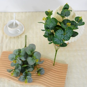 Mappetto di verdure di eucalipto artificiale in seta con <span class=keywords><strong>5</strong></span> forchette per matrimonio in giardino decorazioni per interni ed esterni arbusti di piante durevoli - Product Image 3