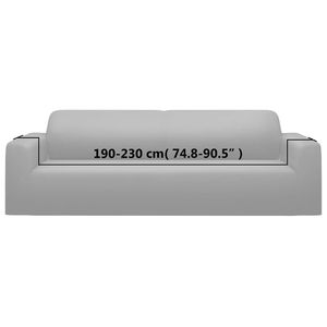 W2B vidaxl ผ้าโพลีเอสเตอร์สีเทาผ้าปูโซฟายืดได้สำหรับโซฟาสไตล์ยุโรปสามที่นั่งขนาด75-90.6นิ้ว - Product Image 5