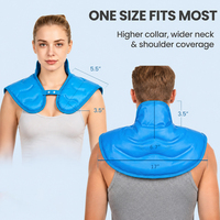 Compresse de gel réutilisable chaude/froide populaire avec doublure en peluche douce et tissu en nylon pour le cou et les épaules