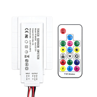 Penjualan Panas Saklar Sensor Sentuh Cermin RGB Multi-Warna DC12V 72W dengan Remote Nirkabel RF untuk Pencahayaan Cermin Kamar Mandi.