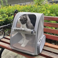 Sac de transport pliable pour animaux de compagnie, grande capacité, en polyester, pour chat et chien, design tendance, fermeture éclair, vente en gros