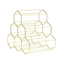 Range-bouteilles autoportant en métal à trois niveaux, étanche et durable, organisateur de comptoir, étagère de rangement moderne pour cuisine et maison