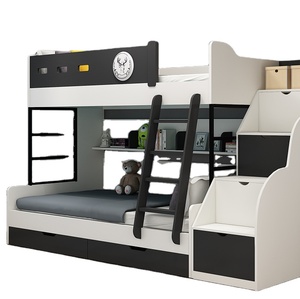Moderno letto a castello semplice per bambini mobili di lusso camera da letto ragazze con cassetto di stoccaggio ragazzi letto a castello singolo - Product Image 3