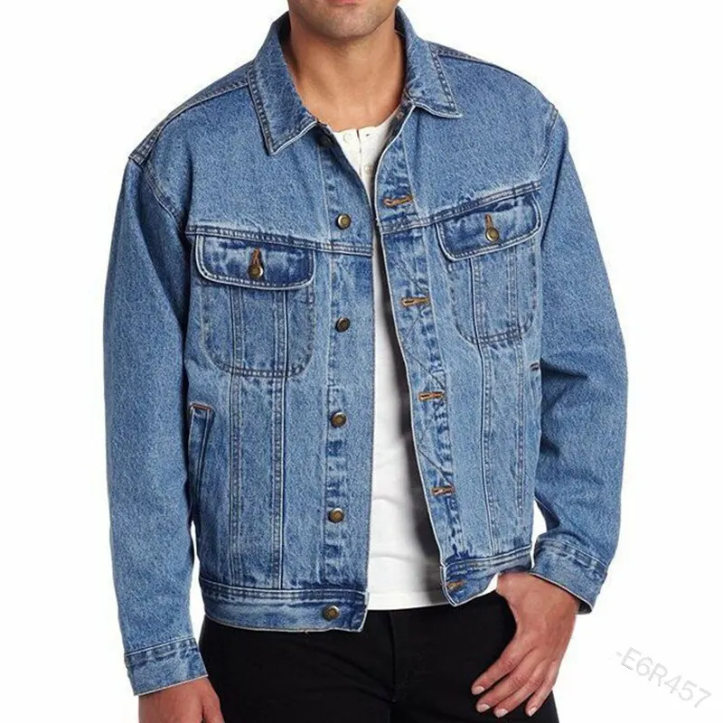 High Quality Custom Labels Men's Rugged Wear Distressed Ripped Motorcycle Slim Fit Blue Jean Unlined Denim Jacket