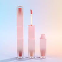 Rouge à lèvres liquide mat vegan longue durée, vente chaude, 2 en 1, double embout, imperméable, velours mat, gloss, vente en gros OEM