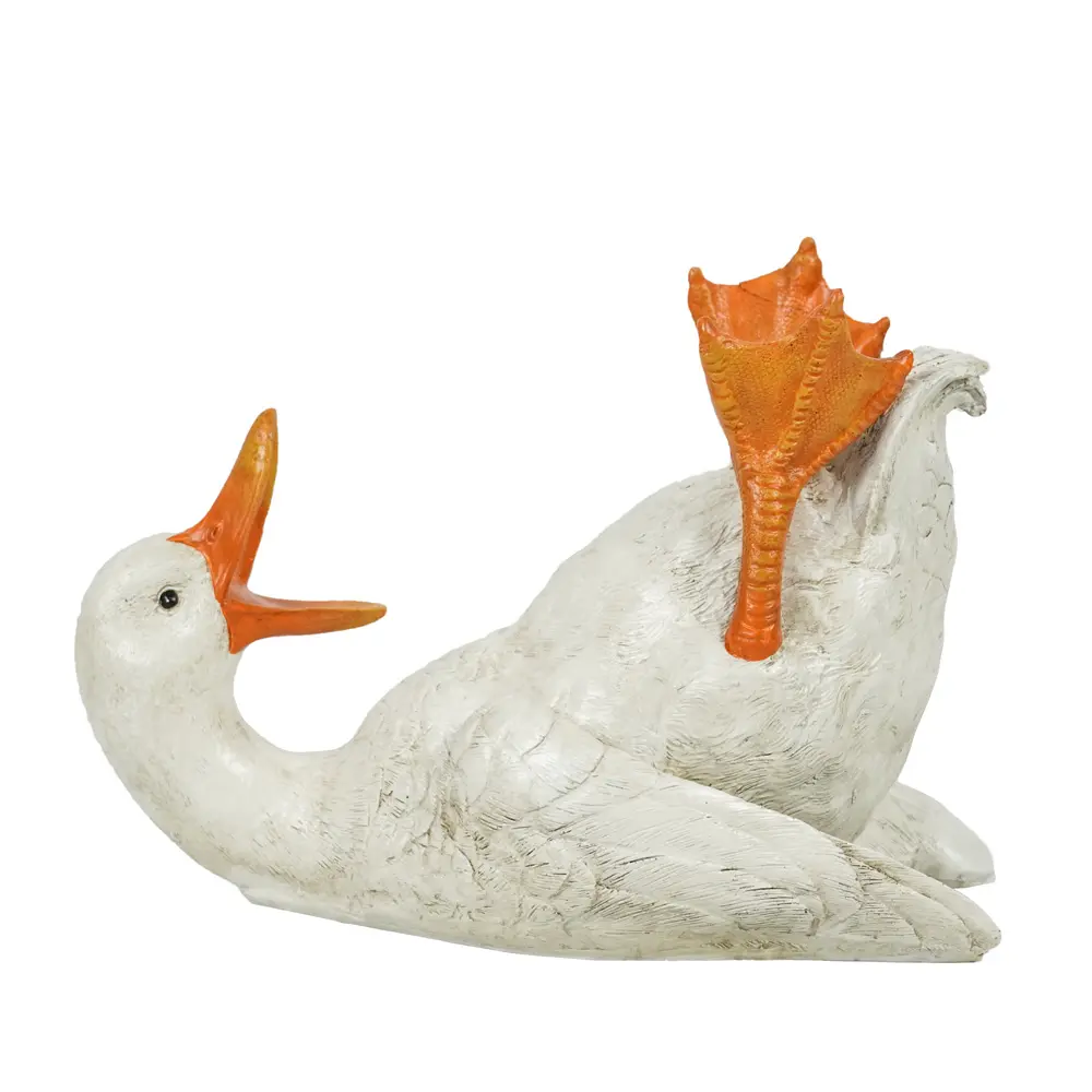 Polyresin animal Display Stand Statue, Drinking duck Wine Bottle Holder for Dinning room decor