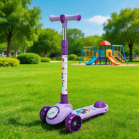 Trottinette pour tout-petits Canton Fair 2026, design pliable, trois roues, corps en plastique, hauteur réglable, trottinette légère pour enfants
