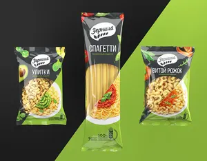 Nieuwste Maat Eco-Vriendelijke Die Cut Macaroni Pasta Spaghetti Fusilli Pasta Noedels Spiraal Lege Verpakking Zak