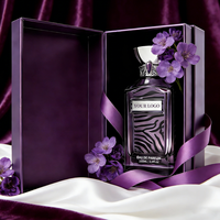 Parfum de luxe pour femmes OEM, boîte cadeau élégante de couleur violette, parfum à la vanille longue durée, capuchon doré haut de gamme, eau de parfum en spray 100 ml