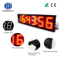 Hao 5 pouces 6 chiffres Led compteur affichage Led numérique chronomètre mur Led horloge sport voiture course minuterie Marathon minuterie rouge Mini Hong