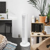 Ventilateur tour Iris Ohyama [Économie d'énergie] - Moteur AC, oscillation automatique, 3 vitesses, commande mécanique des volets réglables haut-bas