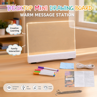Tableau d'écriture LED rechargeable, Panneau de traçage LED à intensité variable, Tableau de dessin réutilisable pour la création artistique des enfants
