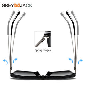 Nouvelles lunettes magnétiques avec verres polarisés, montures carrées en métal TR, protection UV400, unisexe, verres TAC noirs - Product Image 3