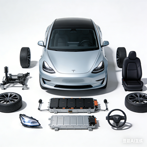 YUCHI Compatible con Tesla Model S 2012-2016, Parachoques Delantero 1068758 1068759 1068760 - Product Image 5