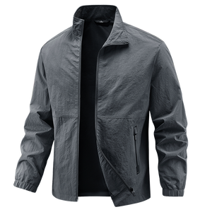 Chaqueta informal con logotipo personalizado para hombre, nueva chaqueta de cuello para jóvenes y de mediana edad, abrigo deportivo a prueba de viento Joker a la moda - Product Image 1