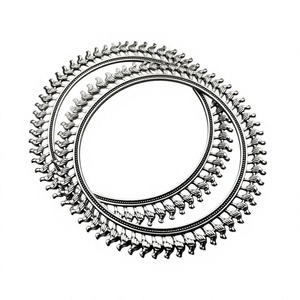 Brazalete de aspecto plateado de latón puro para fiesta, pulsera oxidada de tamaño libre que se puede abrir, producto a granel hecho a mano ajustable - Product Image 1
