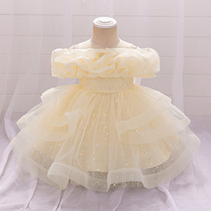 Vestido de Tul para Niñas, Estilo Princesa, para Bodas, Presentaciones, Recitales de Piano, Eventos Nocturnos, Actuaciones Escénicas, Elegante Traje de Gala - Product Image 4
