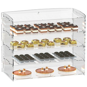 Tùy chỉnh OEM/ODM <span class=keywords><strong>4</strong></span> <span class=keywords><strong>Tier</strong></span> rõ ràng Acrylic bánh Tủ bánh Pastry hiển thị trường hợp cho bánh rán bánh cookie thực phẩm nướng hiển thị rõ ràng - Product Image 3