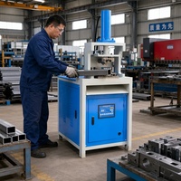 Cisaille hydraulique à angle droit 90 degrés pour découpe de trous dans les tuyaux en acier et poinçonnage de tubes carrés 380V 3kW