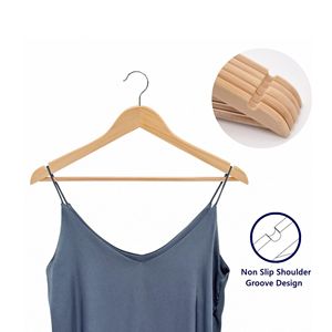 Perchas <span class=keywords><strong>de</strong></span> Madera <span class=keywords><strong>de</strong></span> Lujo, Perchas para Trajes y Abrigos <span class=keywords><strong>de</strong></span> Madera Natural con Barra Antideslizante para Pantalones, Gancho Giratorio <span class=keywords><strong>de</strong></span> 360°, Acero Inoxidable, para Tiendas <span class=keywords><strong>de</strong></span> <span class=keywords><strong>Ropa</strong></span> - Product Image 3