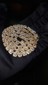 Luxury <b>Pearl</b> Jewels D Color Moissanite Diamond Halo Brilliant Cut Tennis Chain 925 Sterling <b>Silver</b> Trendy <b>Necklace</b> From India - Product Image 5