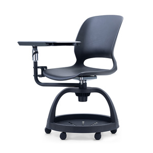 Chaise de formation Sanxin de style moderne avec tablette d'écriture, chaise d'étudiant pour salle de formation <span class=keywords><strong>scolaire</strong></span> avec porte-livre, chaise de bureau pivotante - Product Image 4