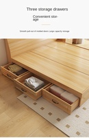 Cadre de lit tatami de rangement simple et moderne Lit double de 1.5 m avec tiroir Meubles de maison pour chambre à coucher