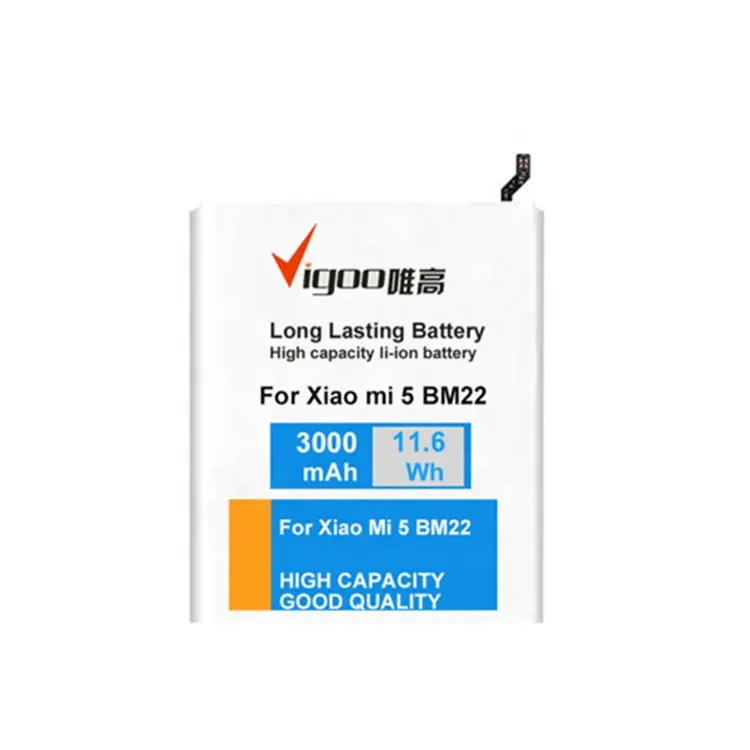 3000 2600mah High Capacity Mobile Phone Battery Lithium Ion Battery For Xiao Mi 5 Bm22