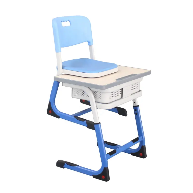 Chaise d'extérieur pour étudiant, avec accoudoir, table de réunion et chaises de l'école