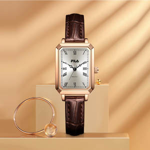 <span class=keywords><strong>Montre</strong></span> carrée rétro de luxe légère pour femme, bracelet en cuir, coffret cadeau tendance, cadeau d'anniversaire pour petite amie, meilleure amie, 6512 - Product Image 1