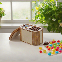 Couvercle de boîte de rangement de bureau en bois écologique fabriqué à la main organiser votre maison Design peint artisanat en bois boîtes en bois signes muraux