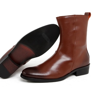 Zapatos Oxford de Vestir para Hombre, Estilo Británico Vintage, Cuero Charol Brillante, Punta Cuadrada Tallada, Zapatos Formales con Aumento de Altura para Boda - Product Image 4