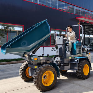 Livraison gratuite sur chenilles Mini Dumper Charger Truck avec 4X4 Roues Driver Auto-chargement Farm Garden Use - Product Image 5