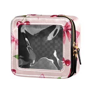 Custom Cartoon Girl <b>Makeup</b> Vanity Bag Cosmetic <b>Case</b> Travel Portable <b>Makeup</b> Storage Semi-Travel PVC Cosmetic Bags Zipper Closure - Product Image 1