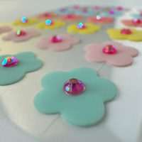 Patch Jerawat Hidrokoloid Bunga Lucu Grosir Dengan Kristal Berlian Rhinestone Berkilau Label Pribadi Kustom