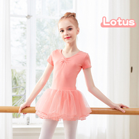 Robe de danse tutu pour filles, tenue de princesse d'anniversaire, justaucorps à jupe en coton peigné 260g40S
