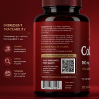 Coenzyme Q10 100mg en gélules molles, marque privée OEM, Ubiquinone, soutien énergétique, certifié GMP, complément alimentaire, gélules de CoQ10