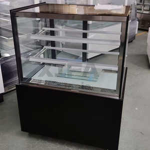 <span class=keywords><strong>Vitrina</strong></span> <span class=keywords><strong>Refrigerada</strong></span> de Acero Inoxidable con Vidrio Curvo, Duradera y de Larga Vida Útil, Exhibidor de Pasteles con Certificación CE para Panadería - Product Image 5
