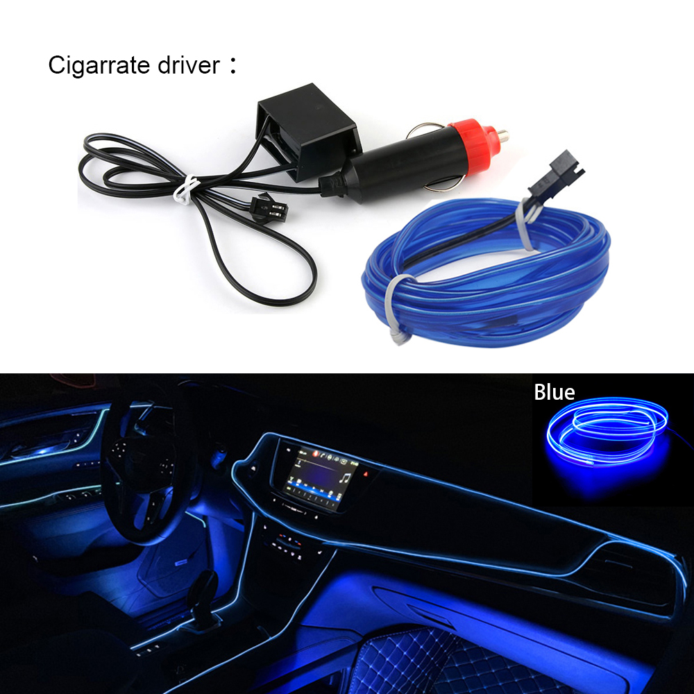 Balabaxer El Wire - Striscia LED Per Interni Auto, 5
