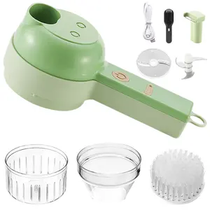 Hot 4 in 1 Vegetable Chopper Electric Vegetable Cutter Garlic Pepper Chili Onion Celery Ginger Meat Food Processor