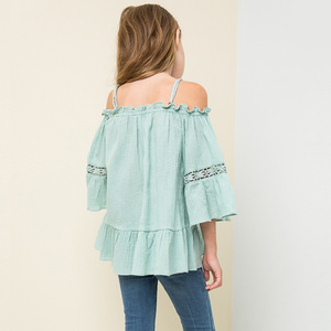 Ropa para Niñas, Blusa con Corte Princesa y Parches, Modelos sin Tirantes, Diferentes Tipos de Diseño de Blusa - Product Image 2