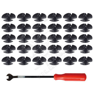 Clips de aislamiento para capó de coche Smooth Sailing, 31 piezas, color negro con destornillador rojo para Chrysler Jeep Dodge - Product Image 1