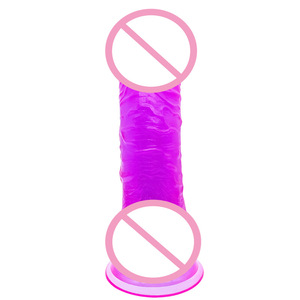 Dildo transparent en cristal de 19*4,5 cm pour stimulation du point G, jouet sexuel féminin, équipement de protection réaliste, jouet sexuel pour adultes - Product Image 5