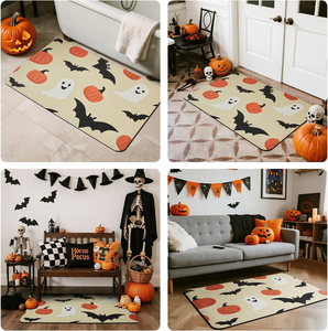 Tappetino da <span class=keywords><strong>Bagno</strong></span> di Halloween Sottile, Antiscivolo, ad Asciugatura Rapida, a Forma di Zucca, Adatto per Sotto la Porta, Decorazione di Halloween - Product Image 6