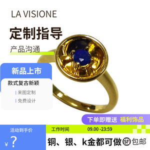 Anillo de Plata 925 Personalizado con Piedras Preciosas, Artesanía Italiana, Estilo Artístico Vintage, Joyería de Aniversario para Mujer con Cristales y Diamantes de Imitación - Product Image 4