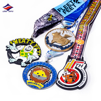 Fabricant de médailles de tournoi Longzhiyu, médailles de sport de course à pied gravées sur mesure en métal, médailles de marathon en gros, médailles colorées en émail pour animaux de compagnie