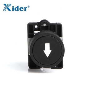 Interruptor de botón pulsador marcado con retorno por resorte de plástico, flecha con marca de color negro, 1/2/2 - Product Image 4