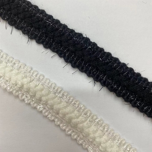 Ruban tissé noir et blanc DIY, accessoires pour vêtements pour femmes et enfants, literie, coussins décoratifs, pinces à cheveux - Product Image 1