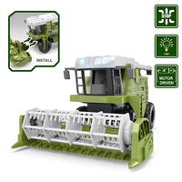 Moissonneuse-batteuse RC, tracteur agricole et remorque jouets, 4 canaux, métal, portée 20-50m, prêt à l'emploi avec chargeur USB