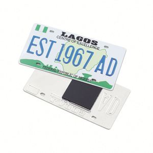 Hot Sale Refrigerator Magnetic License Souvenir Lagos Nigeria <b>Fridge</b> Magnet for Aluminum Plate - Product Image 6